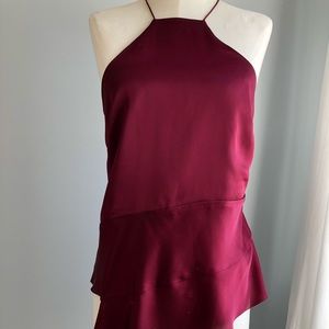 Banana Republic X Olivia Palermo bordeaux top